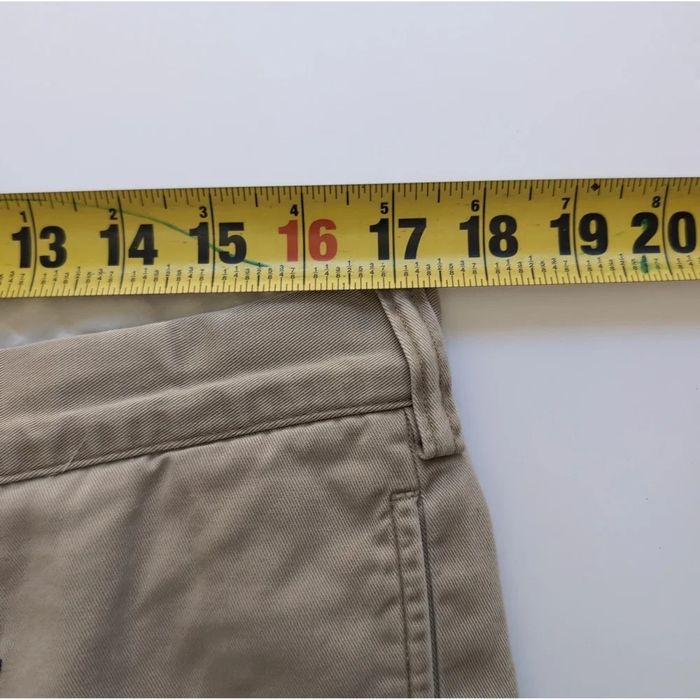 Polo Ralph Lauren Bedford Chino Shorts Mens 36 Classic Fit Khaki Anchors Preppy